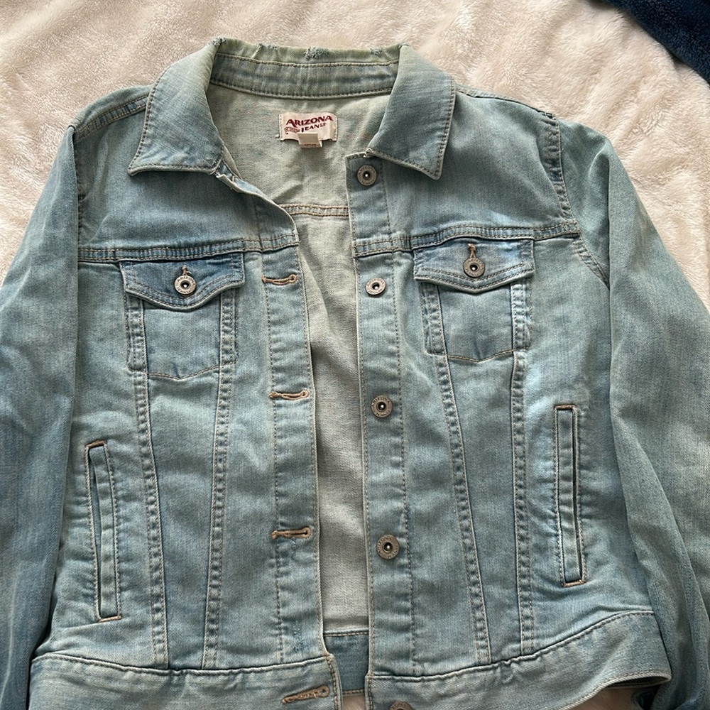 Light washed denim, jean jacket by Arizona jeans size medium
